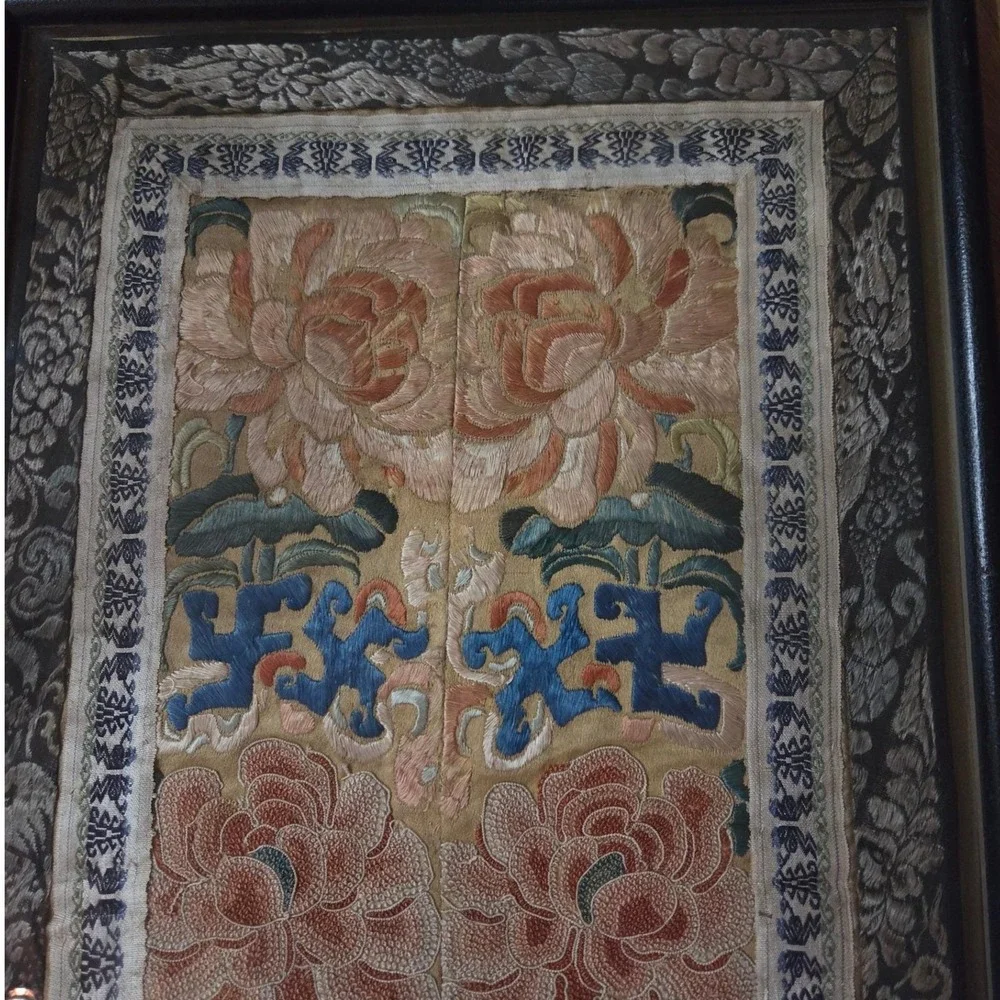 Antique‎ Asian Silk Embroidery 